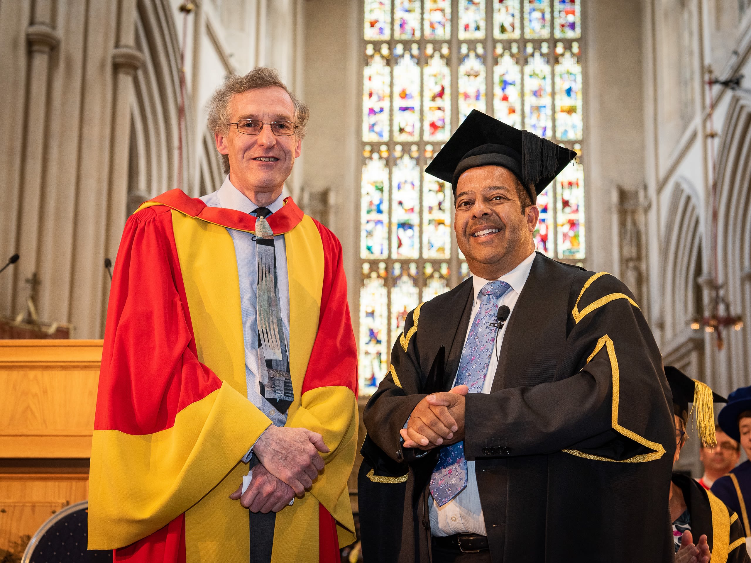 Dr Alastair Lawson with Pro-VC Professor Julian Chaudhuri