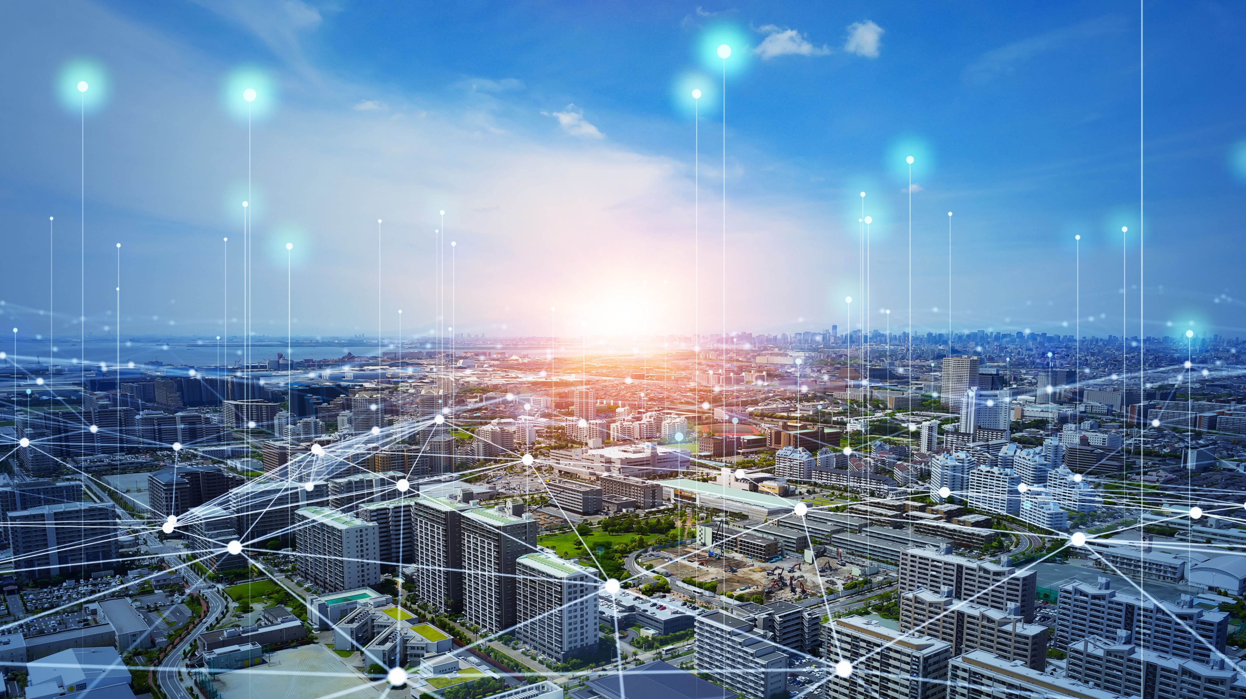 A digital concept of a smart city with connections. Credit: Adobe Stock / metamorworks